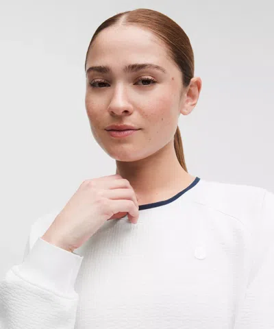 Lululemon Jacquard High-low Golf Pullover In White