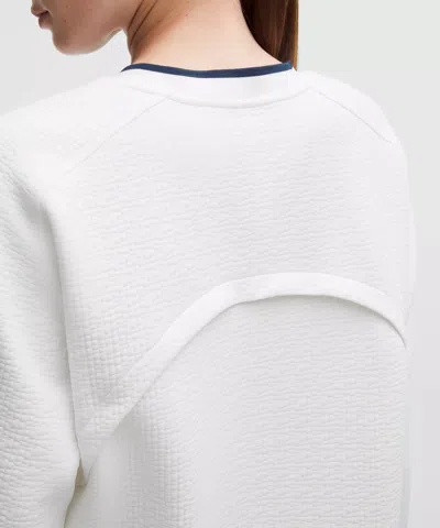 Lululemon Jacquard High-low Golf Pullover In White