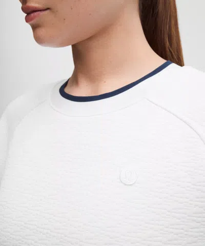 Lululemon Jacquard High-low Golf Pullover In White