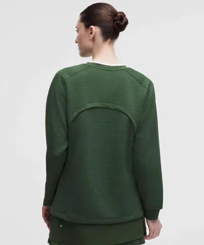 Lululemon Jacquard High-low Golf Pullover In Green