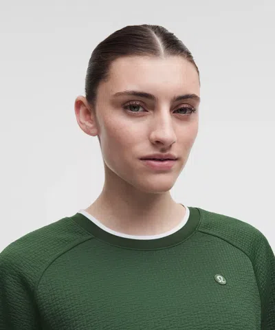 Lululemon Jacquard High-low Golf Pullover In Green