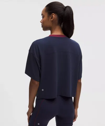 Lululemon Jersey Training V-neck T-shirt In Blue
