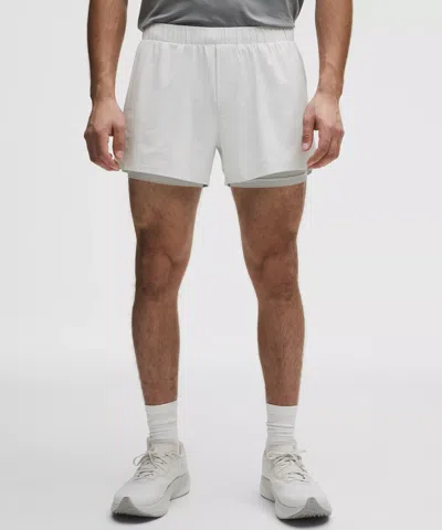 Lululemon Mile Maker Ripstop Lined Short 4" In White