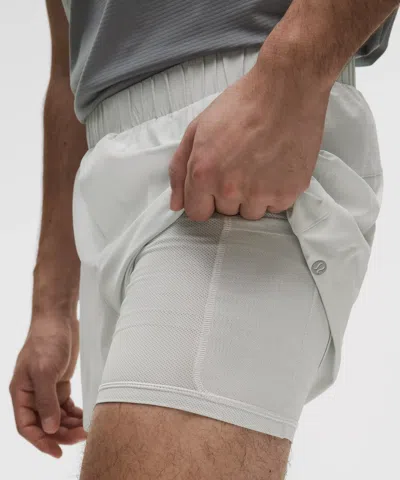Lululemon Mile Maker Ripstop Lined Short 4" In White