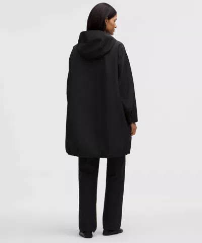 Lululemon Oversized Cocoon Rain Coat In Black