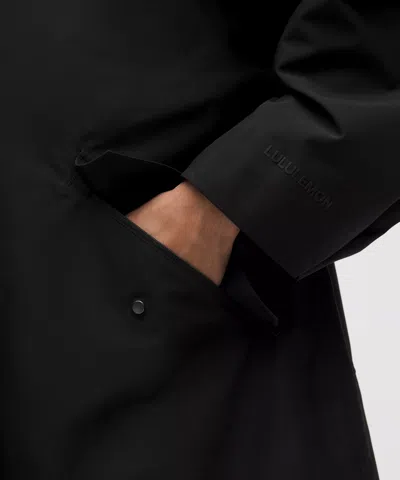 Lululemon Oversized Cocoon Rain Coat In Black