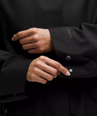 Lululemon Oversized Cocoon Rain Coat In Black