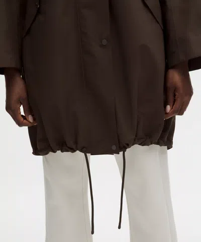 Lululemon Oversized Cocoon Rain Coat In Brown