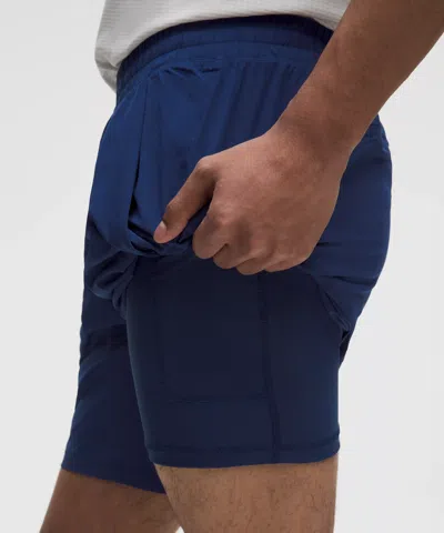 Lululemon Pace Breaker Lined Short 7" In Multi