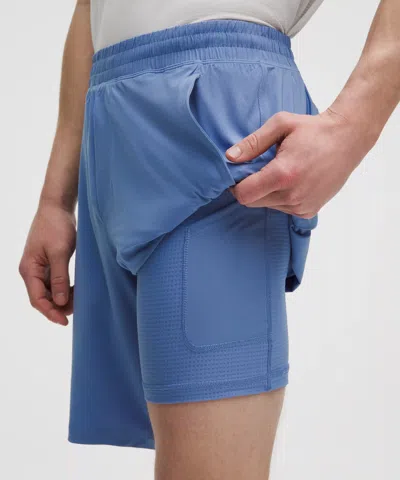 Lululemon Pace Breaker Lined Short 9" In Blue
