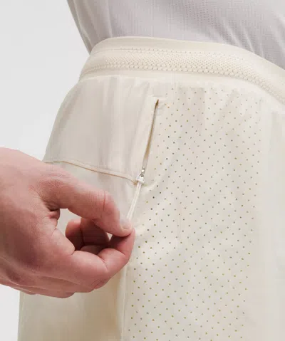 Lululemon Perforated Lined Running Short 5" In White