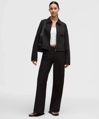 Lululemon Twill Collared Jacket In Black