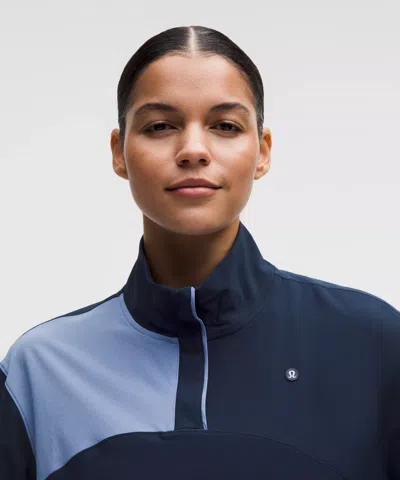 Lululemon Uv-protective Lightweight Half Zip In Blue