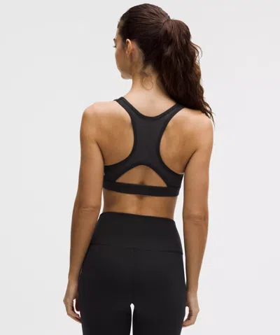 Lululemon Wunder Train Mesh-back Bra In Black