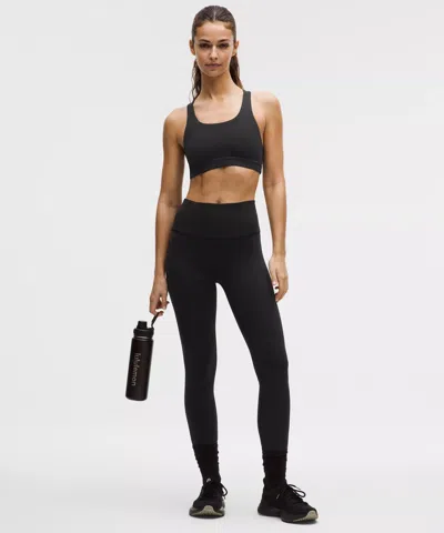 Lululemon Wunder Train Mesh-back Bra In Black