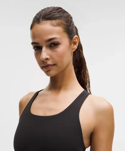 Lululemon Wunder Train Mesh-back Bra In Black