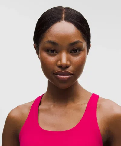 Lululemon Wunder Train Mesh-back Bra In Pink