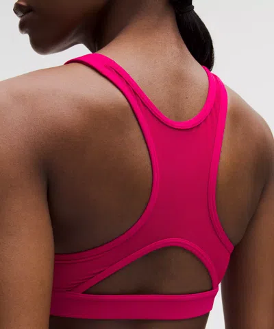 Lululemon Wunder Train Mesh-back Bra In Pink