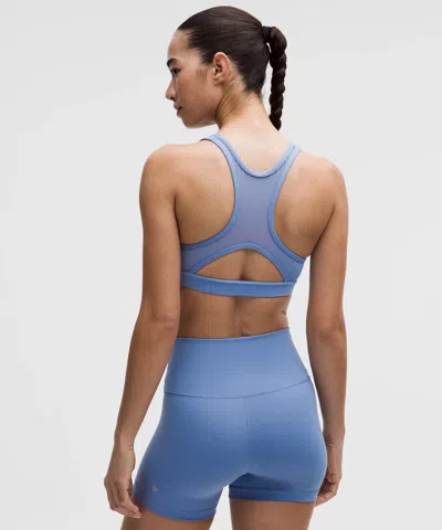 Lululemon Wunder Train Mesh-back Bra In Blue