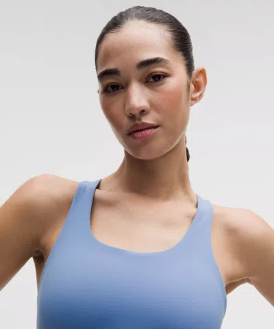 Lululemon Wunder Train Mesh-back Bra In Blue