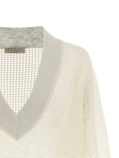 Brunello Cucinelli Net Mesh In White