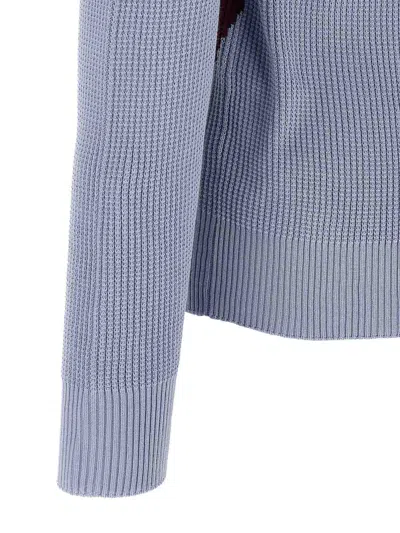 Ballantyne Argyle Pattern Sweater Sweaters And Cardigans Light Blue In Blue