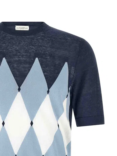 Ballantyne Argyle-pattern T-shirt In Blue
