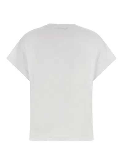 Balmain Print T-shirt In White