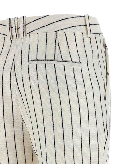 Balmain Striped Pants In White