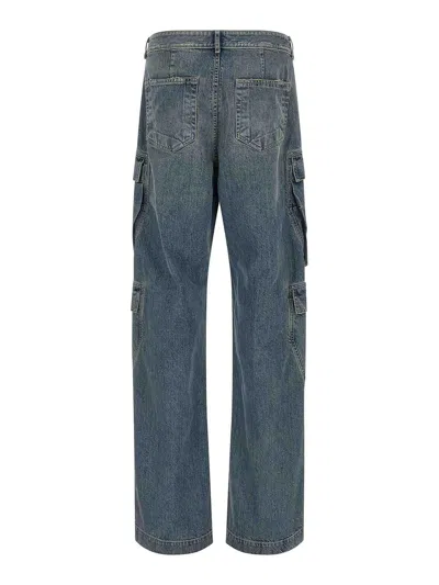 Drkshdw Pantaloni In Denim Double Cargo Jeans Indigo In Blue