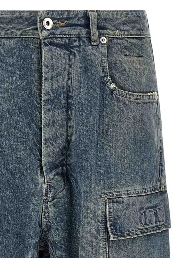 Drkshdw Pantaloni In Denim Double Cargo Jeans Indigo In Blue