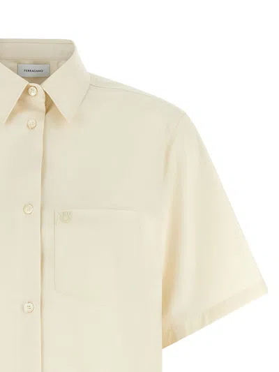 Ferragamo Shirt In Neutral
