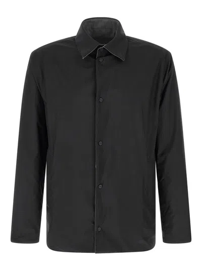 Herno Reversible Patch-pocket Overshirt In Gray