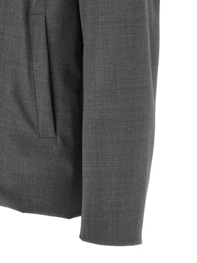 Herno Reversible Patch-pocket Overshirt In Gray