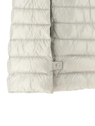 Herno Ultralight Quilted Down Cape Down Jacket In Gray