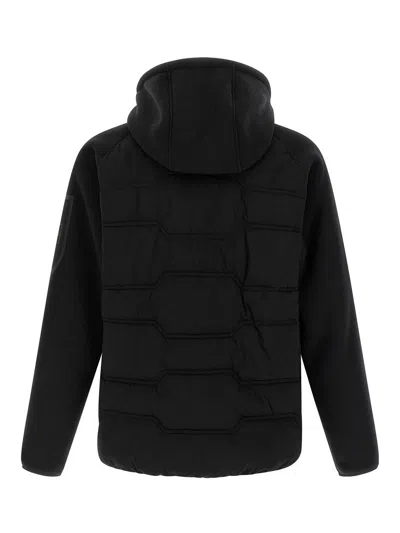 Hugo Boss Quilted Hybrid Jacket In Black