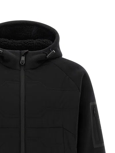 Hugo Boss Quilted Hybrid Jacket In Black