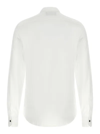 Kiton Buba Shirt Long Sleeves Chest Pocket In White