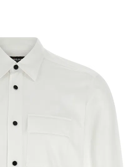 Kiton Buba Shirt Long Sleeves Chest Pocket In White