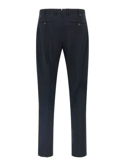 Pt Torino Union Front Pleat Trousers Belt Loops In Black