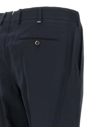Pt Torino Union Front Pleat Trousers Belt Loops In Black