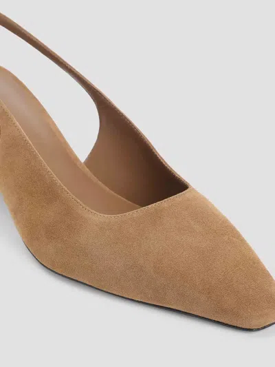 Stuart Weitzman Stassi 50 Slingback Pointed Toe Mules In Brown