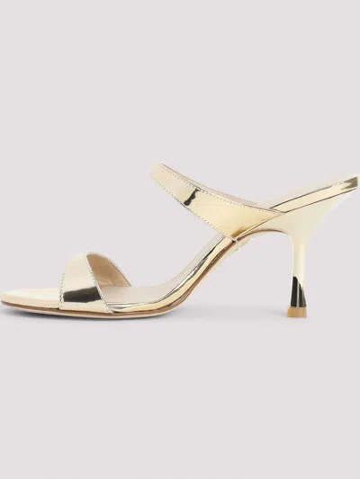 Stuart Weitzman Metallic-effect Double-strap Sandals In Multi