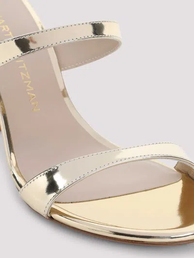 Stuart Weitzman Metallic-effect Double-strap Sandals In Multi
