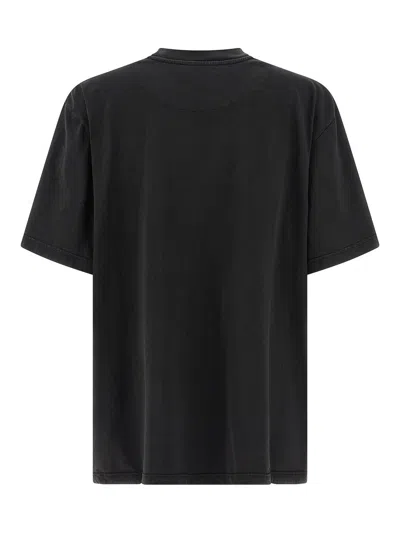 Attico Shaped Split T-shirt In Blue