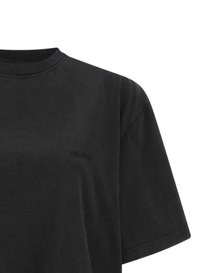 Attico Shaped Split T-shirt In Blue