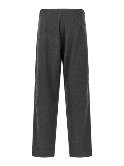 Cellar Door Grey Straight Flat Front Pants In Gray