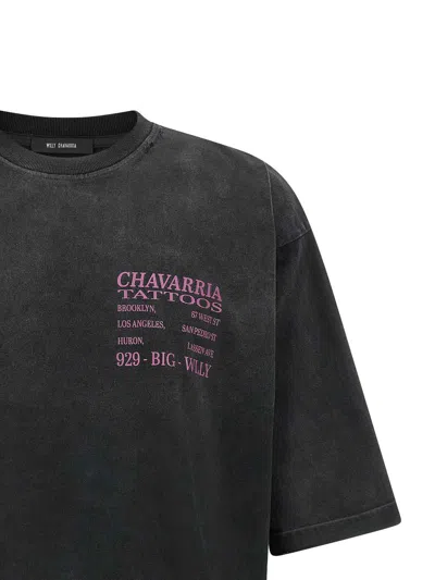Willy Chavarria Tattoo Buffalo Graphic Crew Neck T Shirt In Black