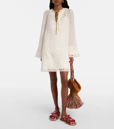 Zimmermann Carousel Printed Raffia Sliders In Multi