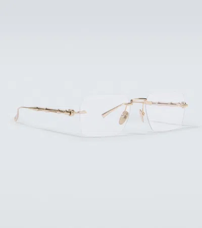 Gucci Bamboo Round Glasses In Pattern